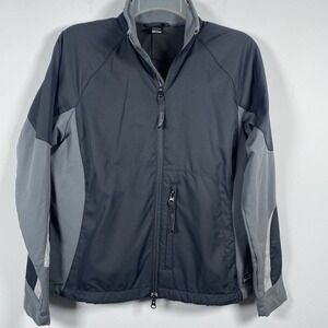 REI Women's Black Gray Full Zip Nylon Polyester Jacket Size M Outdoor‎ Hiking